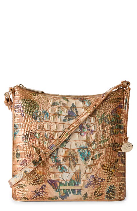 Katie Croc Embossed Leather Crossbody Bag