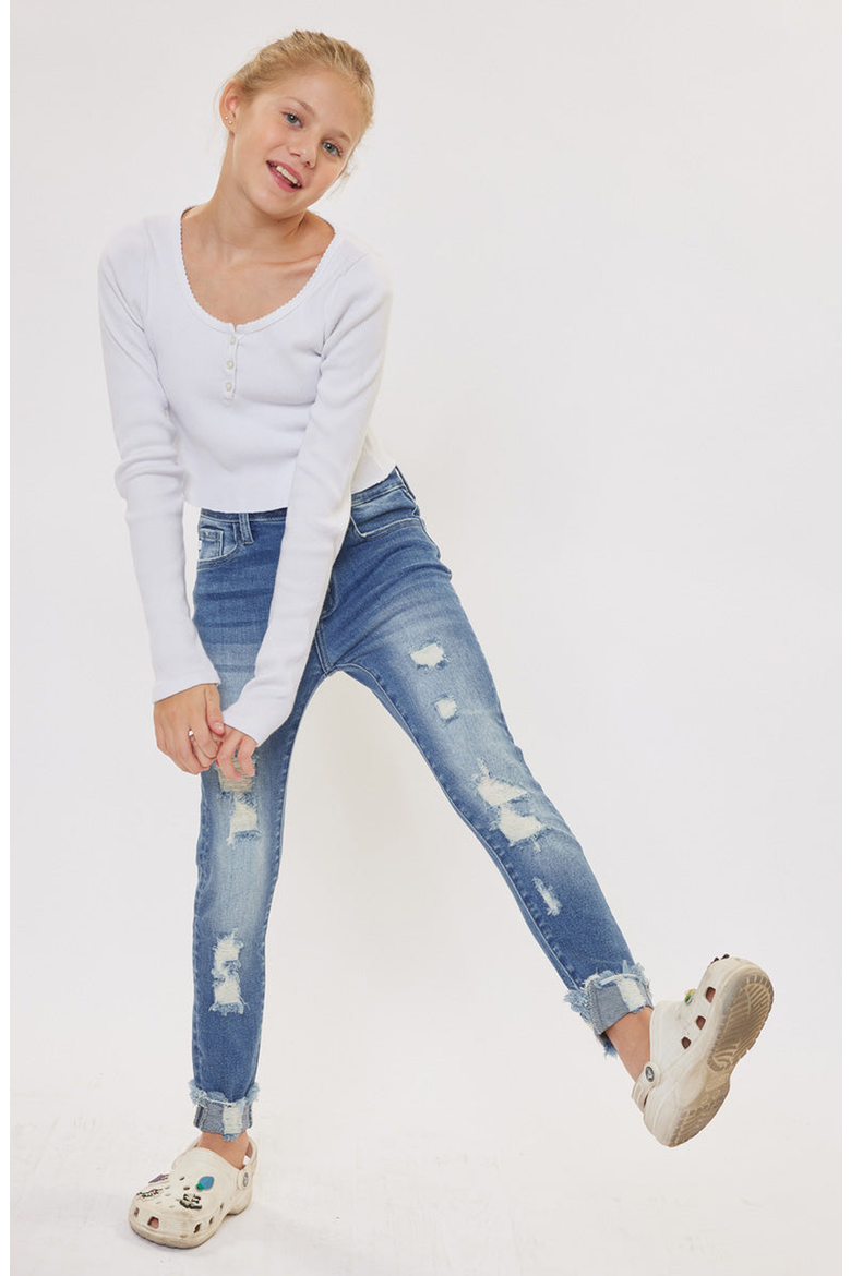 Cole High Rise Ankle Skinny Jeans, Alternate, color, Medium Wash