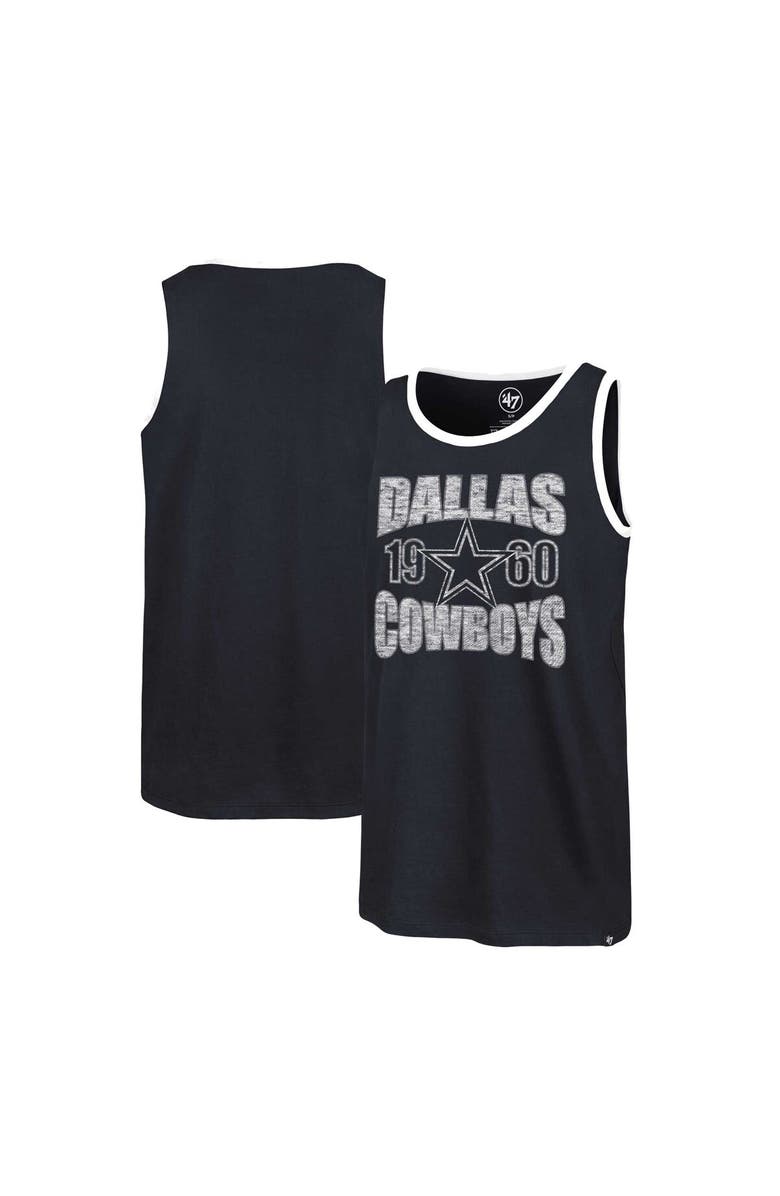 '47 Men's '47 Navy Dallas Cowboys Upload Franklin Tank Top, Main, color, Navy
