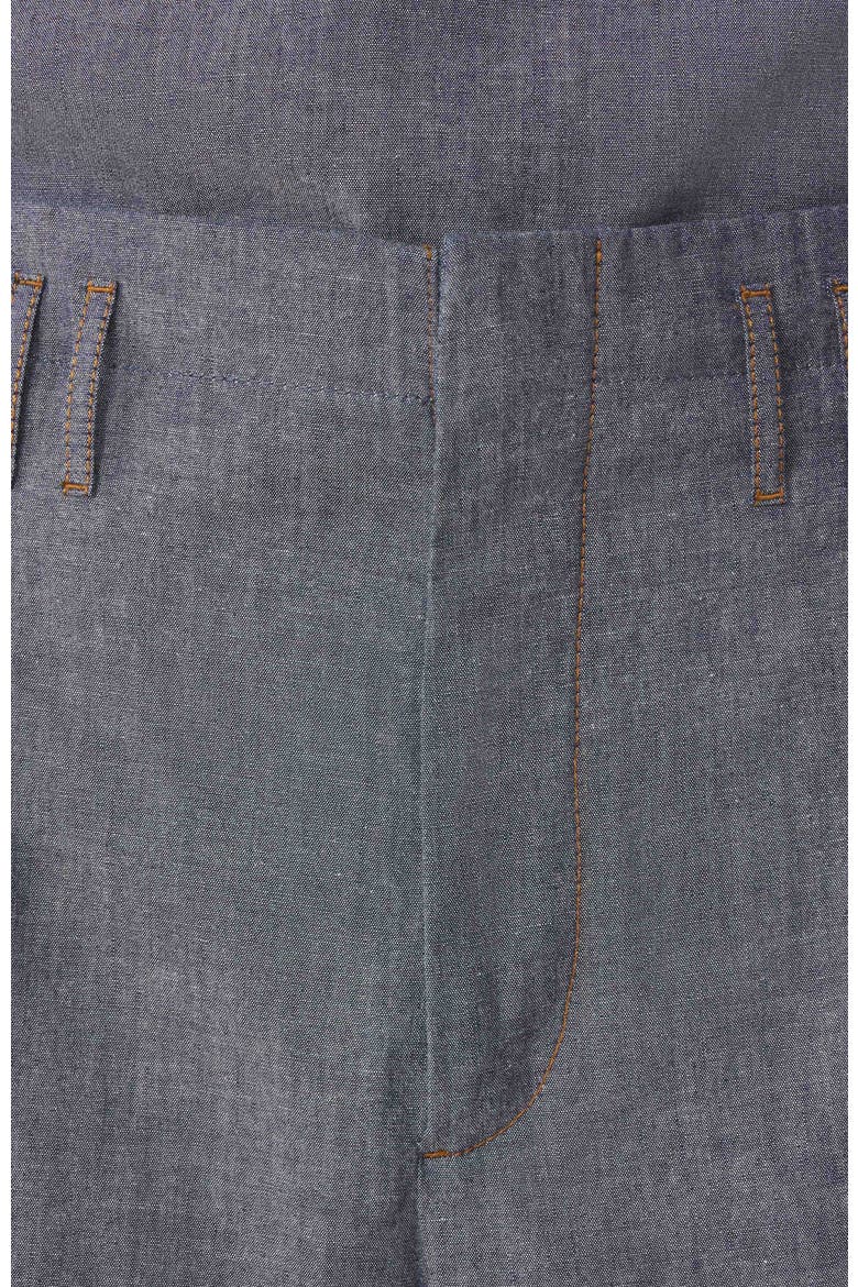 Chambray Shorts, Alternate, color, Navy Blue