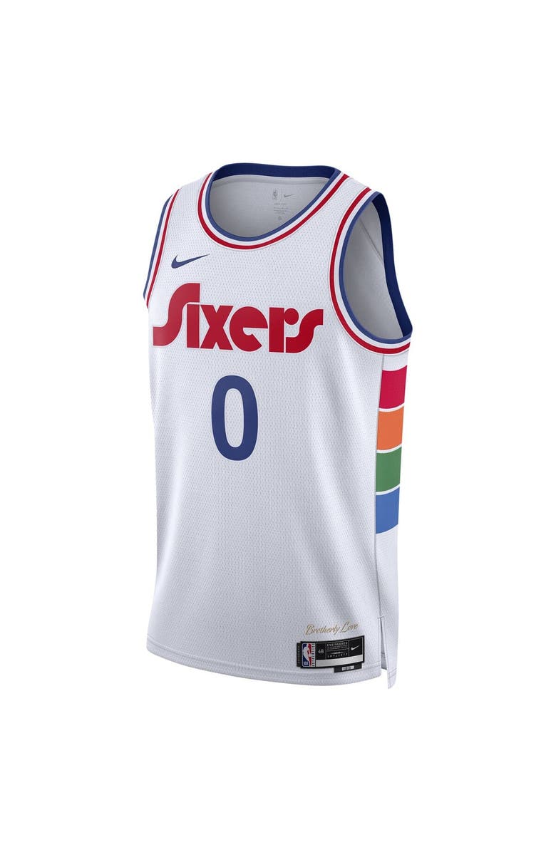 Nike Unisex Nike Tyrese Maxey White Philadelphia 76ers 2024/25 Swingman Player Jersey - City Edition, Alternate, color, White