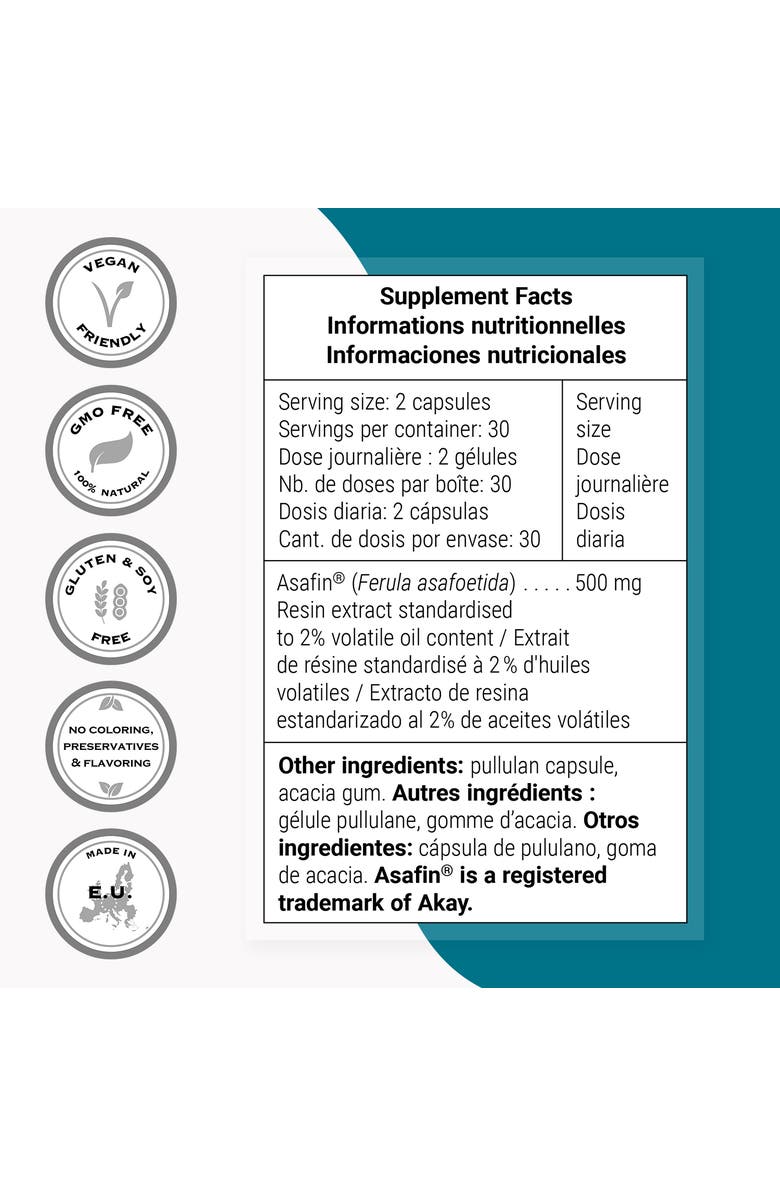 SuperSmart Ferula Asafoetida 500mg, Alternate, color, NO COLOR