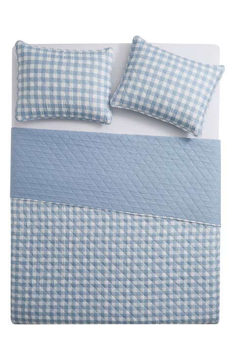 Gingham Quilt Set