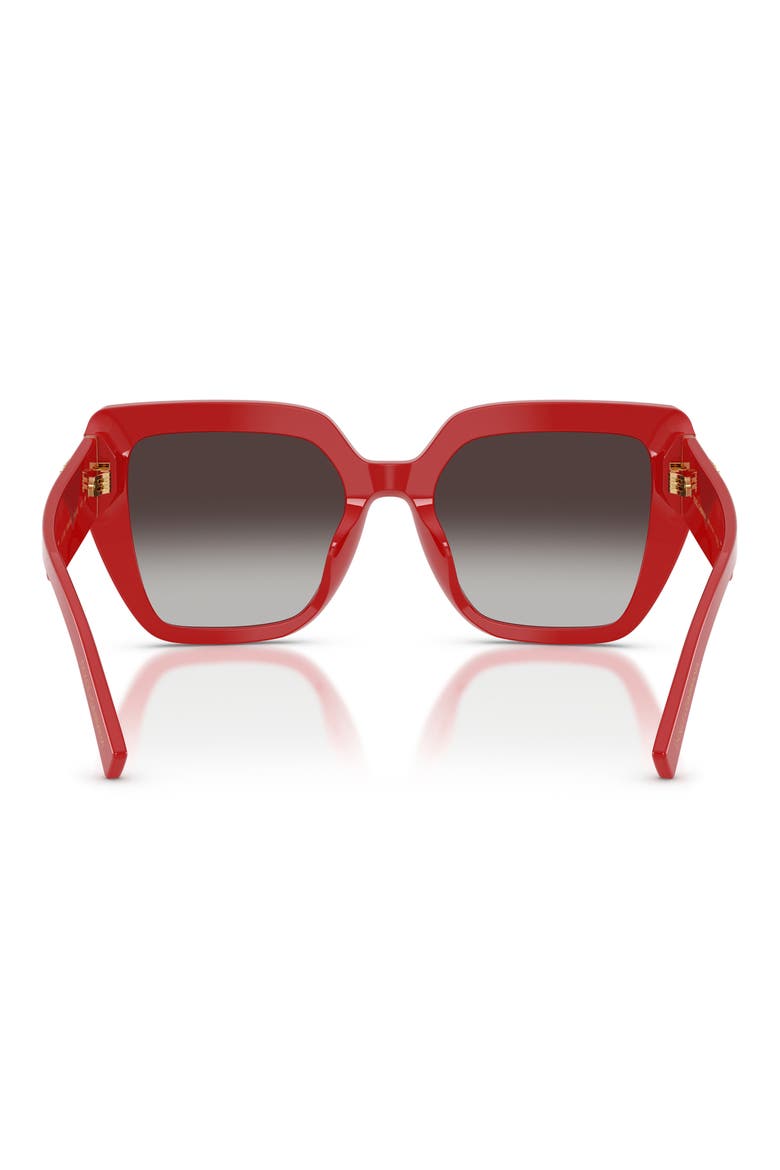 54mm Square Sunglasses, Alternate, color, FULL RED / GREY GRADIENT