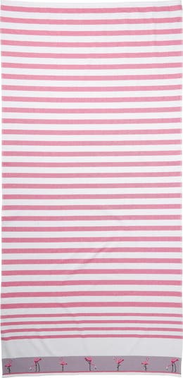 DOHLER Vanguard Flamingo Borderline Beach Towel - Pink | Nordstromrack