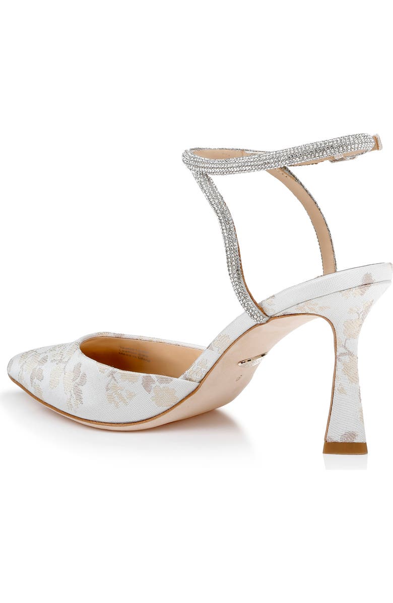 Badgley Mischka Bridal Badgley Mischka Collection Kamilah Ankle Strap Pump, Alternate, color, Ivory Jacquard