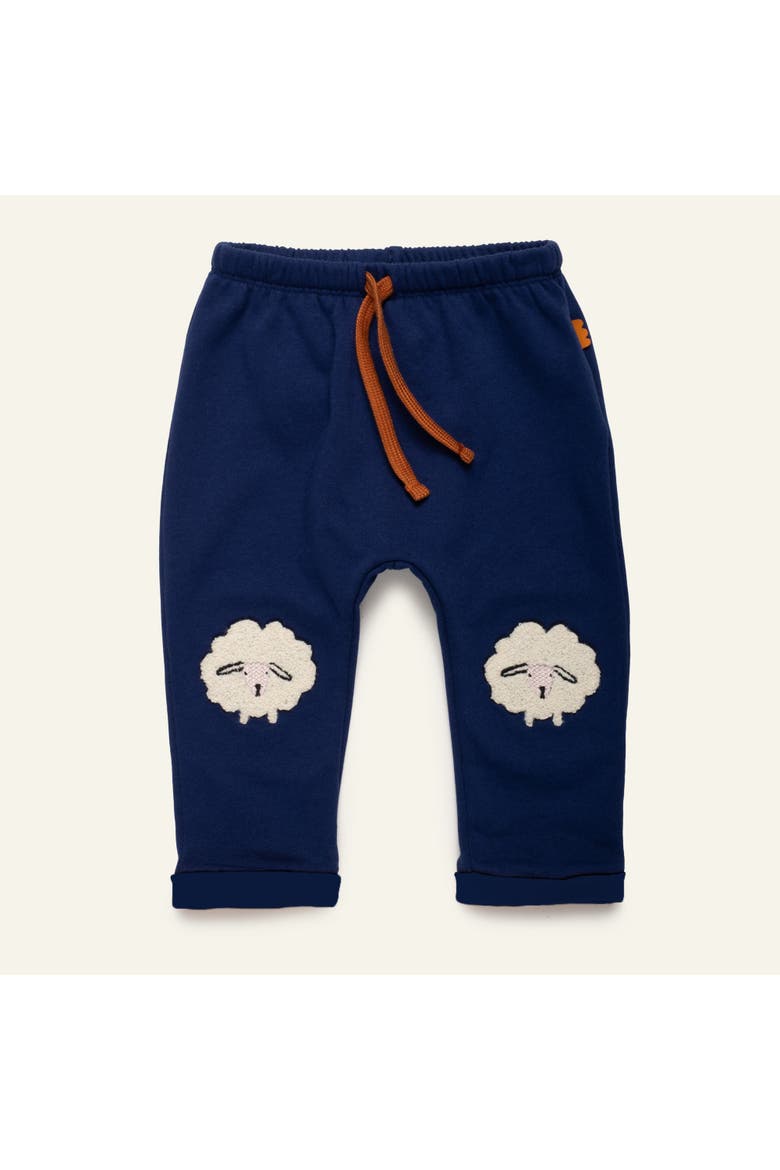 Embroidered Cozy Sheep Baby Jogger, Main, color, Natural
