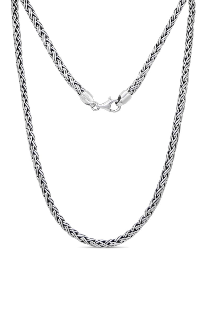 DEVATA Gender Inclusive Sterling Silver Paddy Oval 5mm Chain Necklace, Main, color,