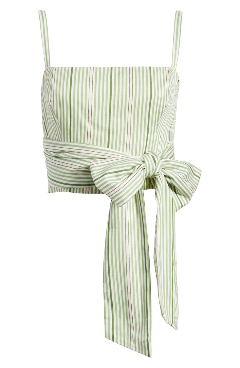 Hill House Home Miranda Stripe Crop Top, Alternate, color, Green Jacquard Stripe