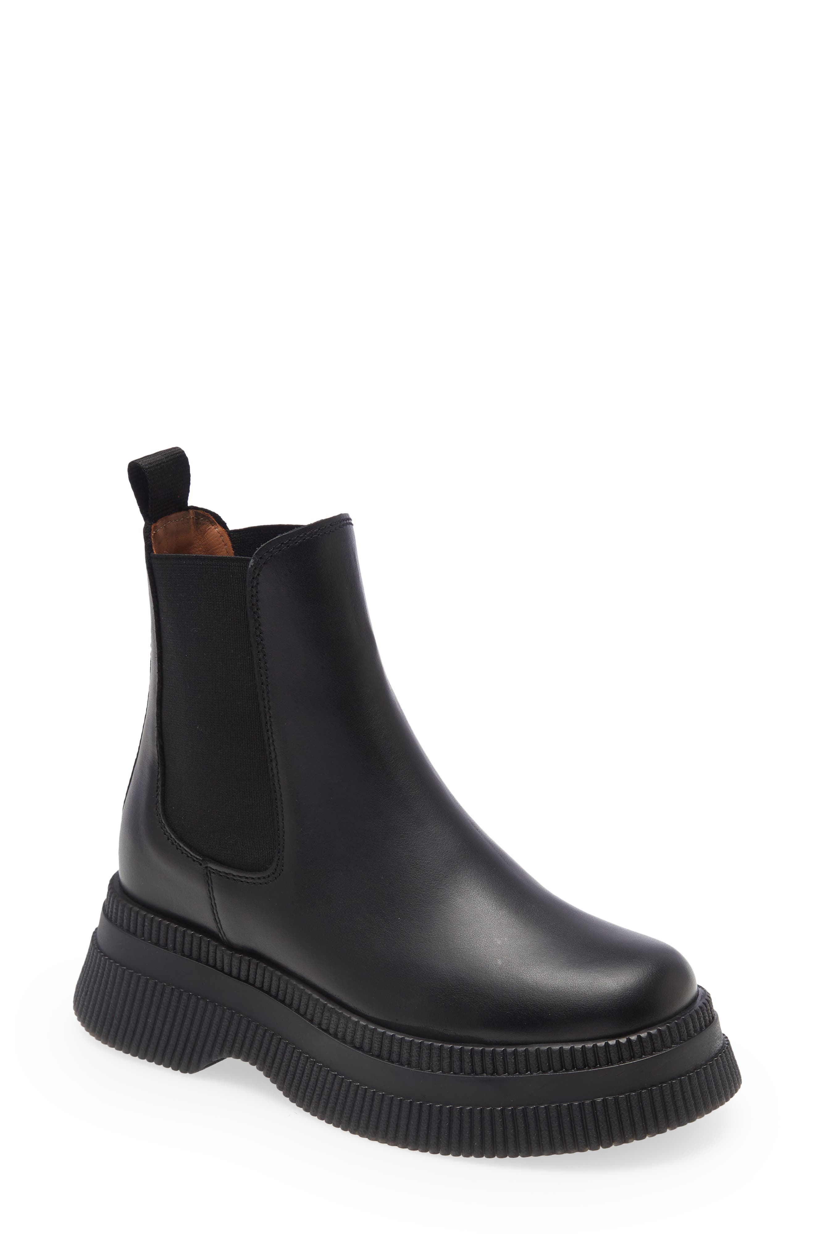 Ganni Platform Chelsea Boot, Main, color, 