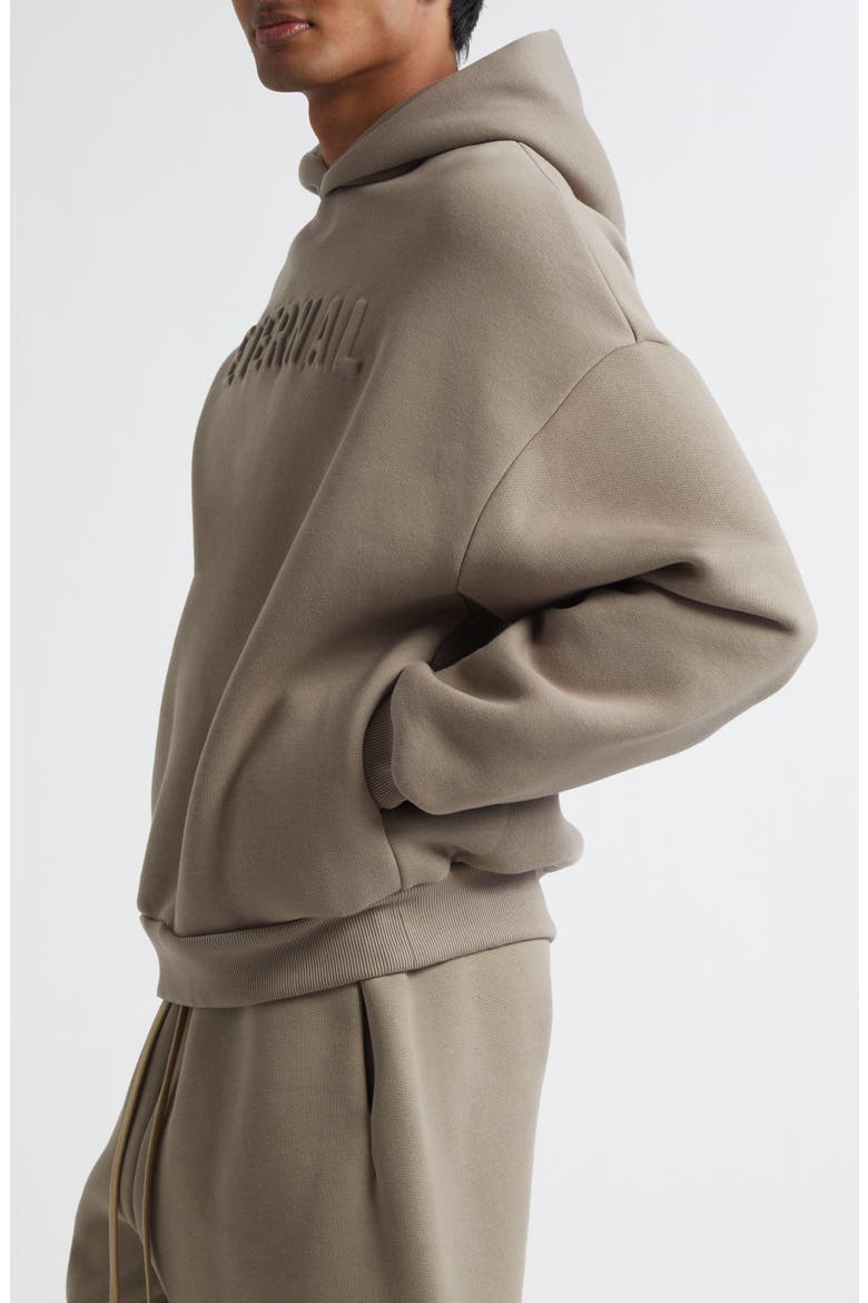 Eternal Embossed Logo Hoodie, Alternate, color, DUSTY BEIGE