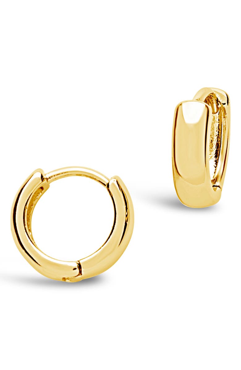 Sterling Forever 14K Yellow Gold Plated Sterling Silver Huggie Earrings, Alternate, color,