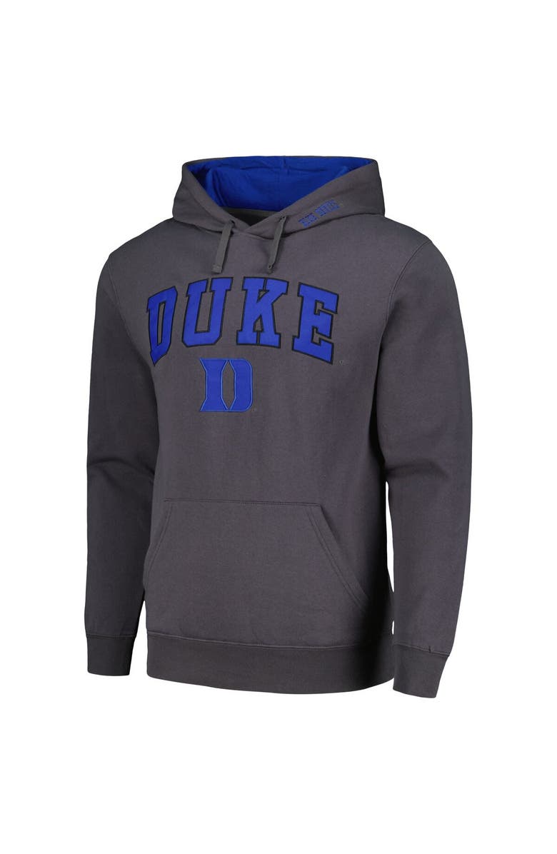 COLOSSEUM Men's Colosseum Charcoal Duke Blue Devils Arch & Logo 3.0 Pullover Hoodie, Alternate, color, Black