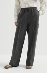 Brunello Cucinelli Techno cotton and cashmere interlock track trousers
