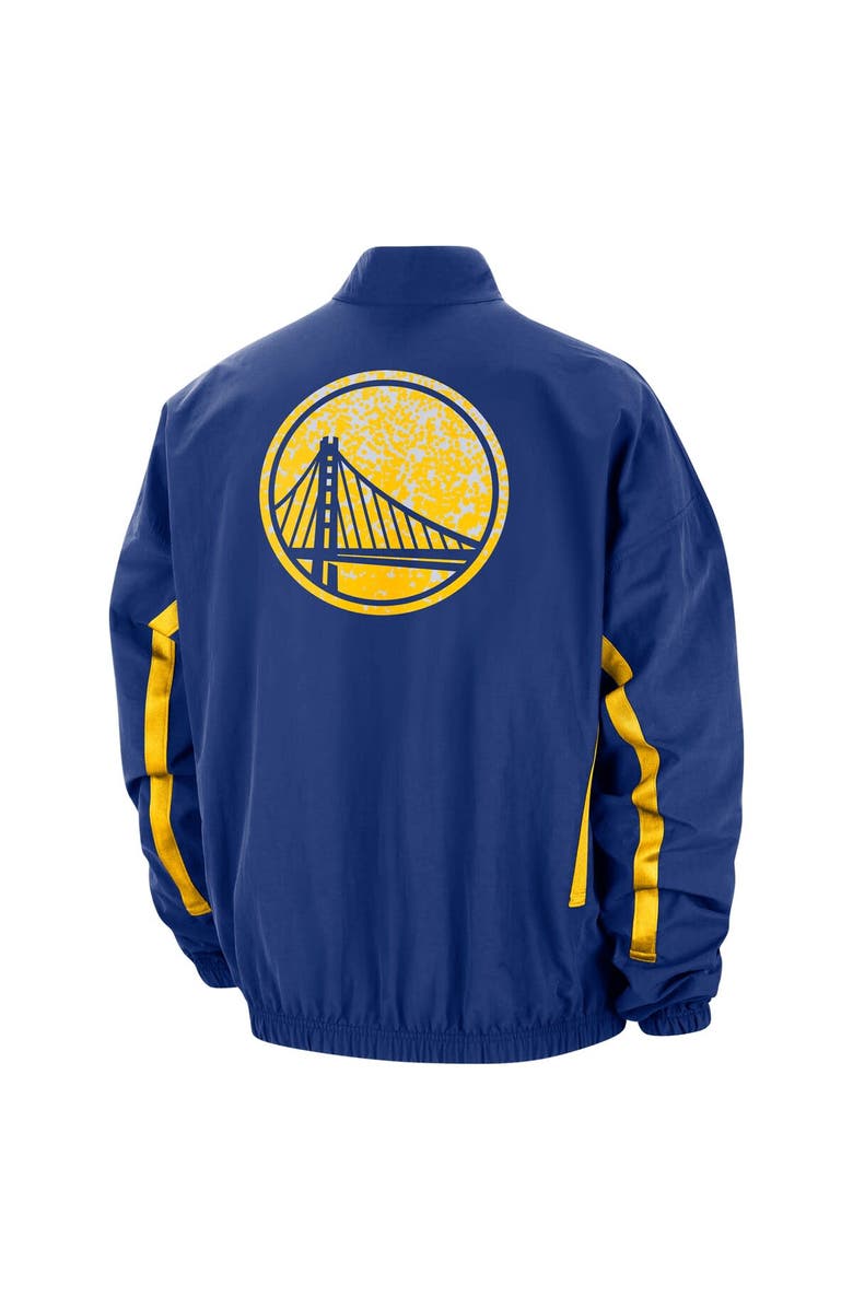 Nike Men's Nike Royal Golden State Warriors Courtside Vintage Warmup Full-Zip Jacket, Alternate, color,