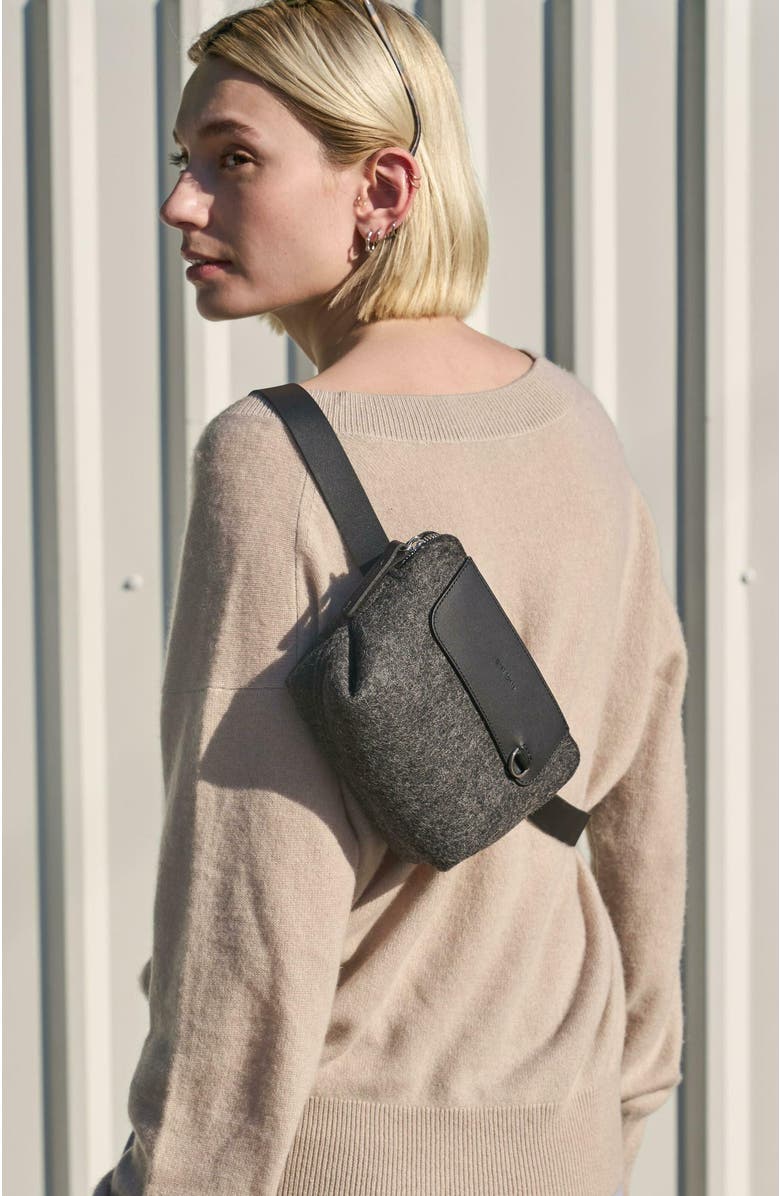 Graf Lantz Bedford Merino Wool Belt Bag, Alternate, color, Charcoal Black