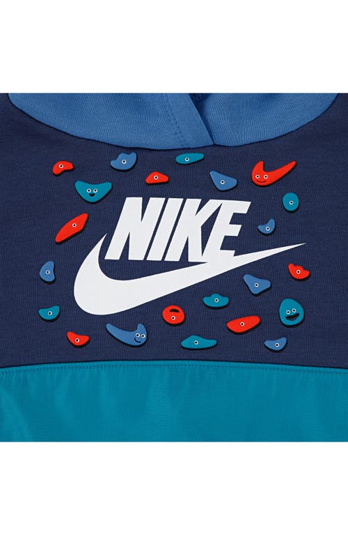Nike Kids' Keep Climbing French Terry Hoodie & Joggers Set In Blue