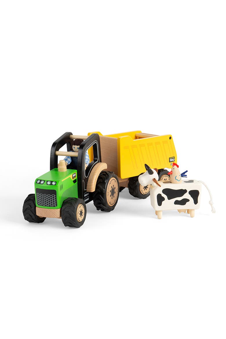 Country Tractor & Trailer, Alternate, color, Green