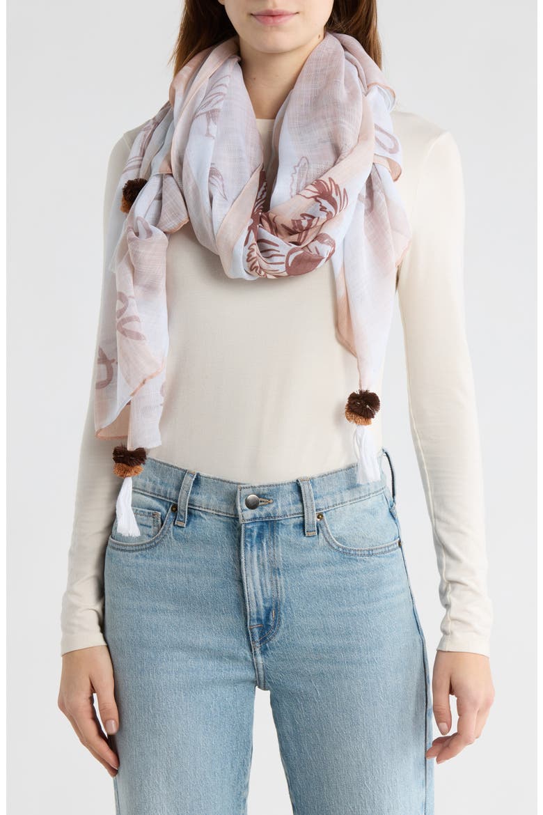 LA Vibes Scarf, Main, color, TAN