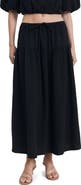 MANGO Drawstring Cotton Maxi Skirt