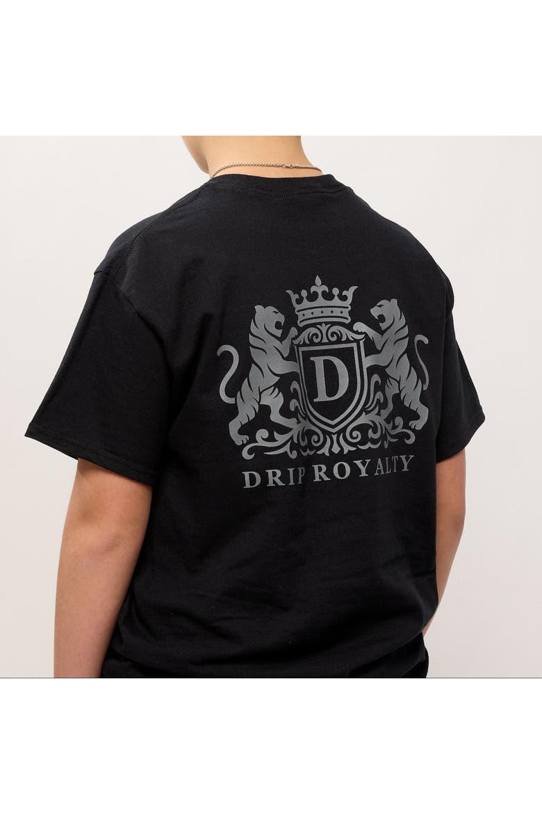Crown Graphic Tee - Big Kid, Alternate, color, BLACK