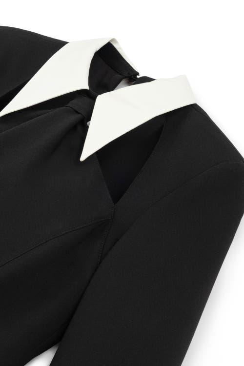 Shop Nocturne Tie Collar Mini Dress