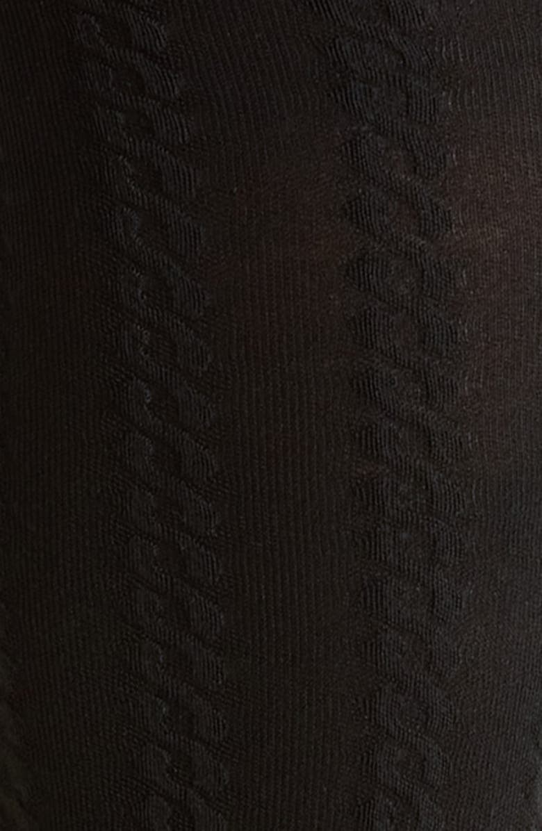 Nordstrom Cable Sweater Tights, Alternate, color, Black