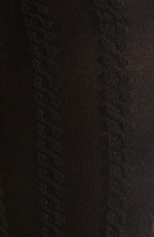 Nordstrom Cable Sweater Tights In Black