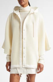 Moncler Classic Hooded Virgin Wool & Cashmere Cape