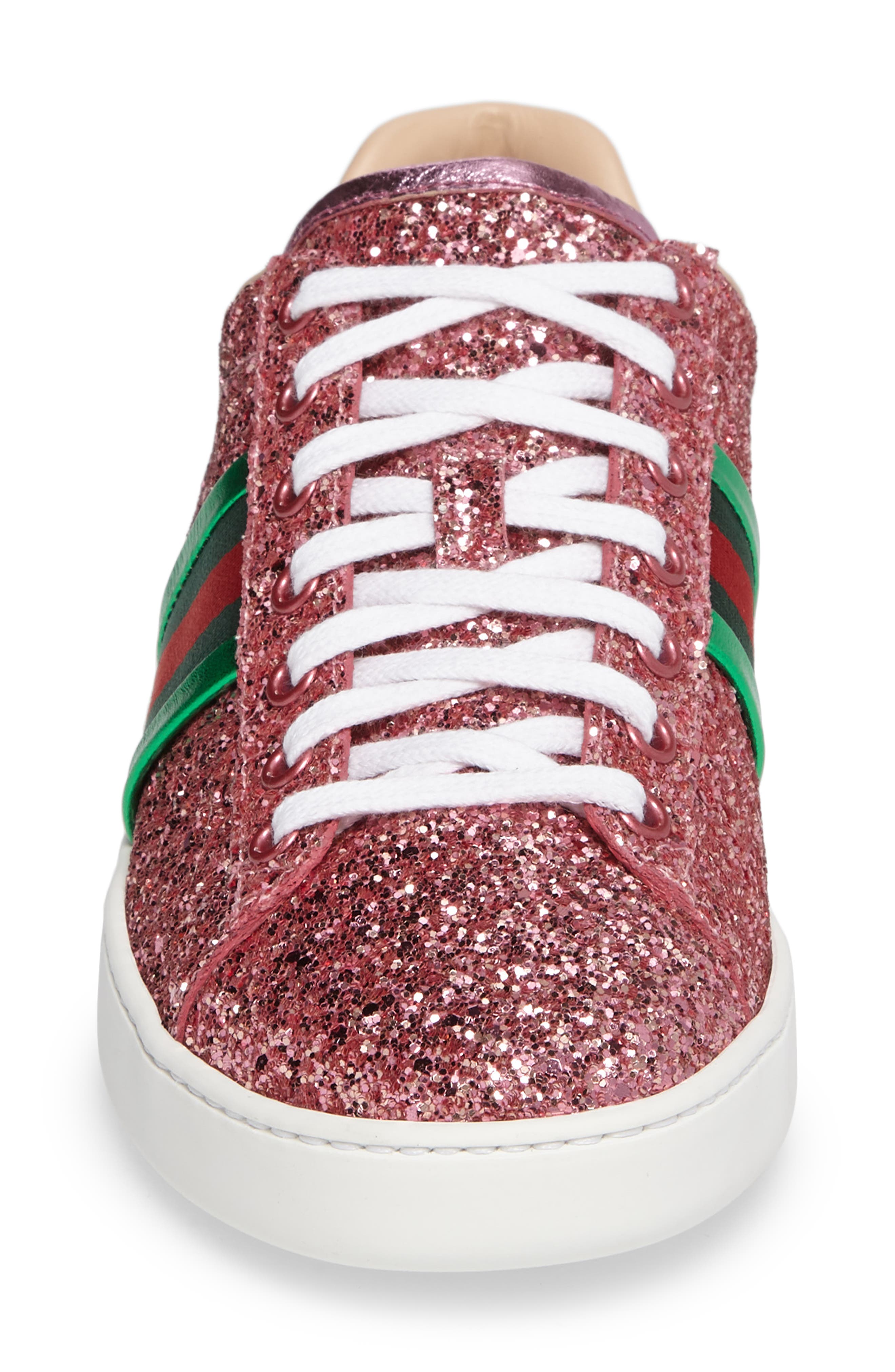 Gucci New Ace Glitter Sneaker, Alternate, color, 
