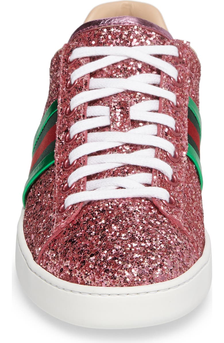 Gucci New Ace Glitter Sneaker, Alternate, color,