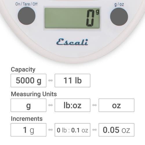 Escali Primo Digital Scale In White