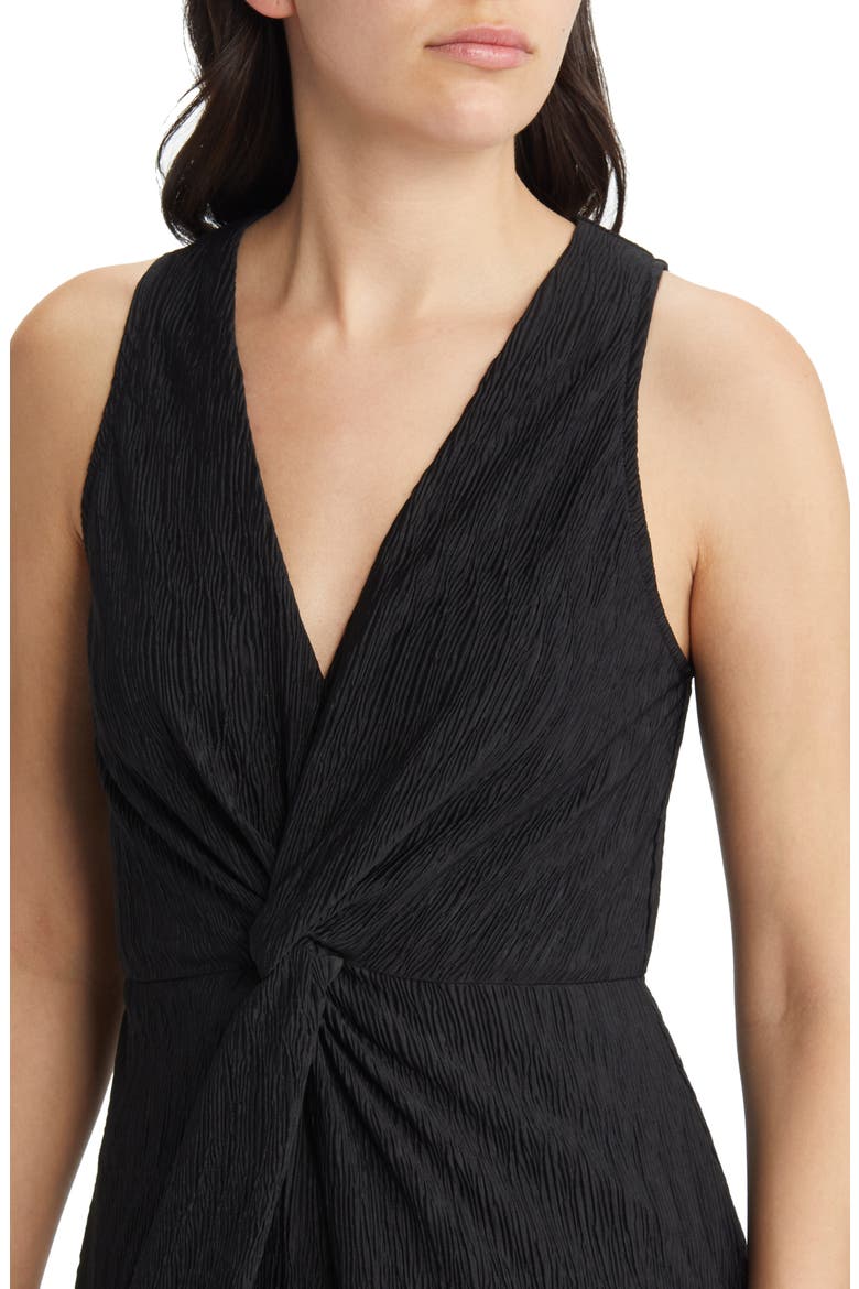 Plissé Sleeveless Wide Leg Jumpsuit, Alternate, color, BLACK