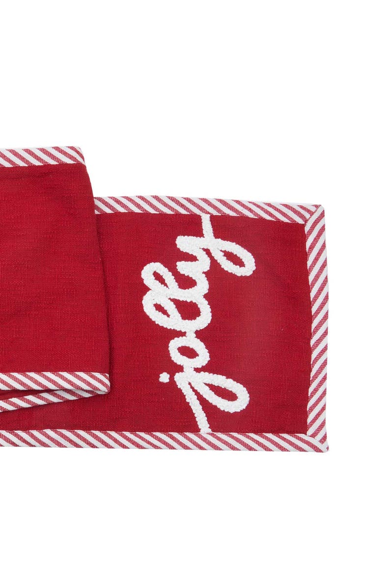 C&F Home Jolly Tufted Table Runner 14" x 72", Alternate, color, Red