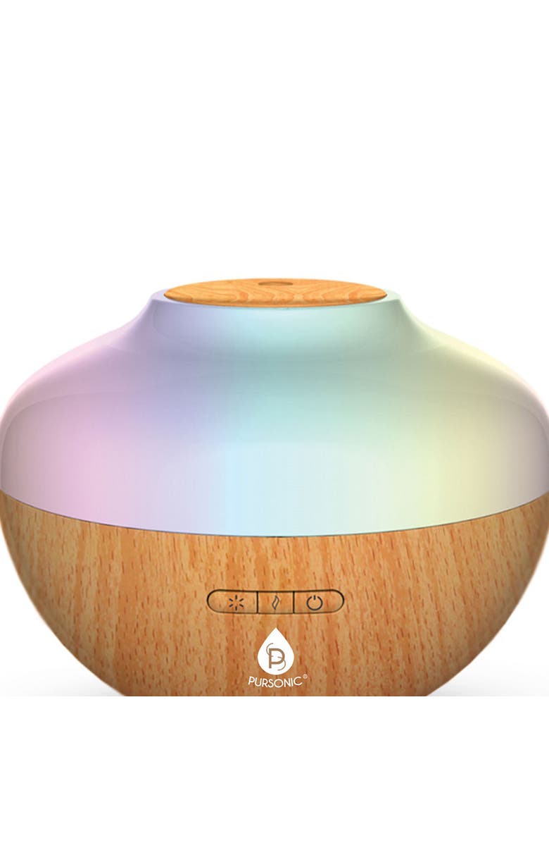 PURSONIC Aromatherapy Diffuser & Essential Oil Set-Ultrasonic Top 3 Oils-300ml with 2 Mist Settings 7 Ambient Light Settings, Alternate, color, 