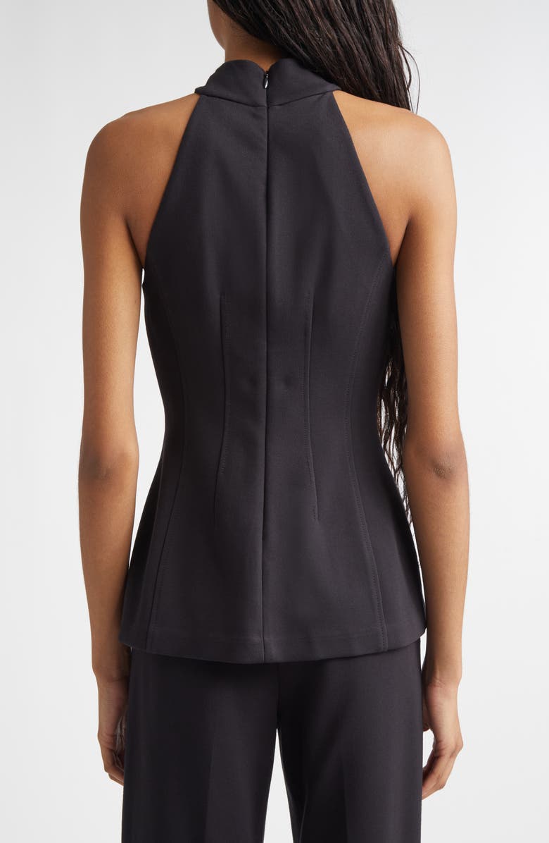 Veronica Beard Johanne Halter Top, Alternate, color, Black
