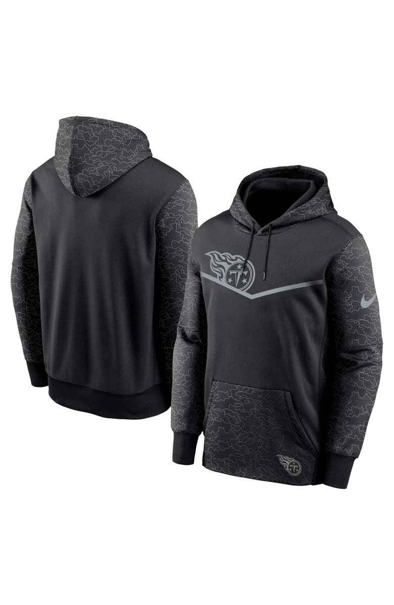 Nike Men's Nike Black Tennessee Titans RFLCTV Chevron Pullover Hoodie, Main, color, 