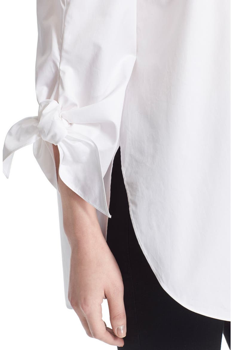 Off the Shoulder Cotton Tunic, Alternate, color, WHITE/ WHITE