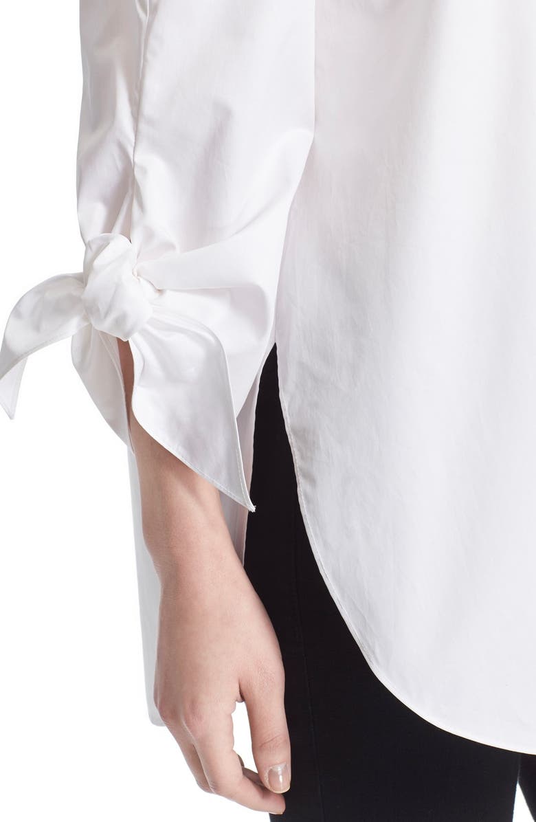 Tibi Off the Shoulder Cotton Tunic, Alternate, color,