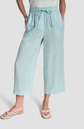 DKNY Drawstring Crop Linen Pants