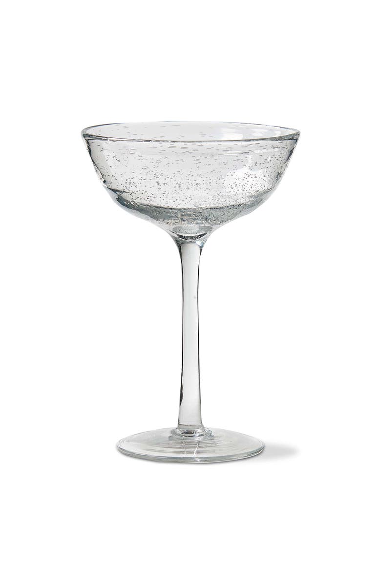 tag Bubble Glass Coupe Wine Glasses - Clear Drinkware, 7oz Capacity, Hand Wash Only, Main, color, Clear