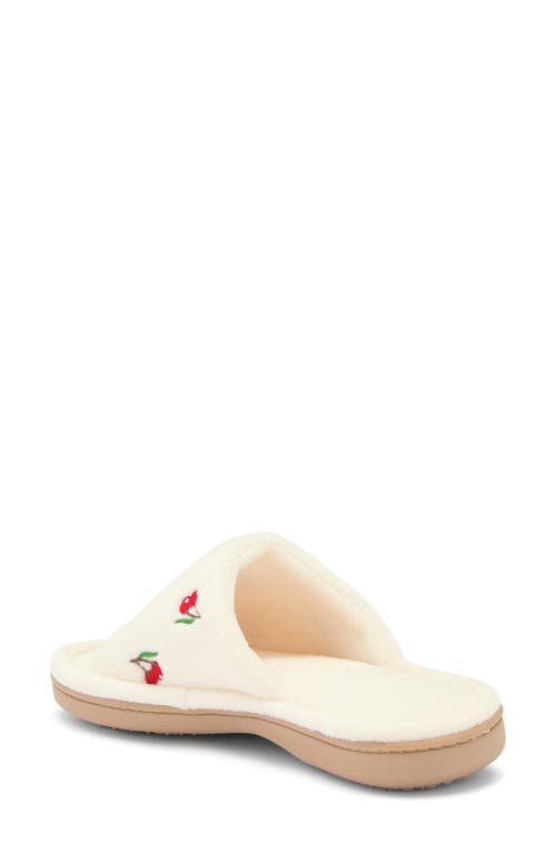 Isotoner Fruit Embroidered Slide Slipper