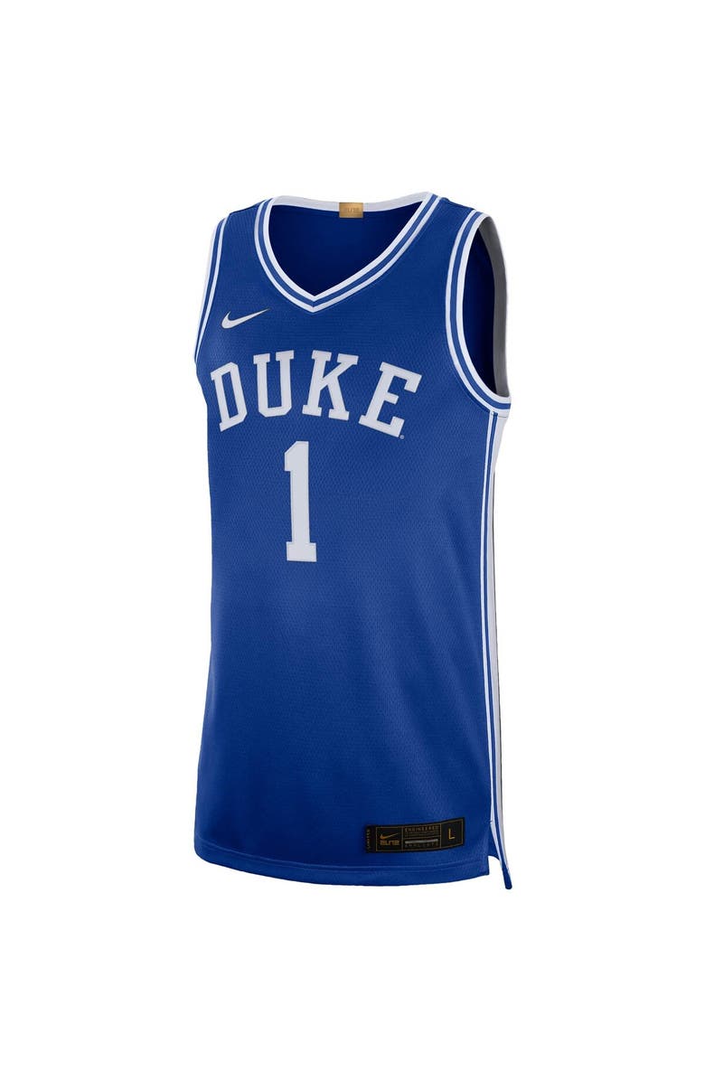 Nike Men's Nike #1 Royal Duke Blue Devils Limited Basketball Jersey, Alternate, color, 