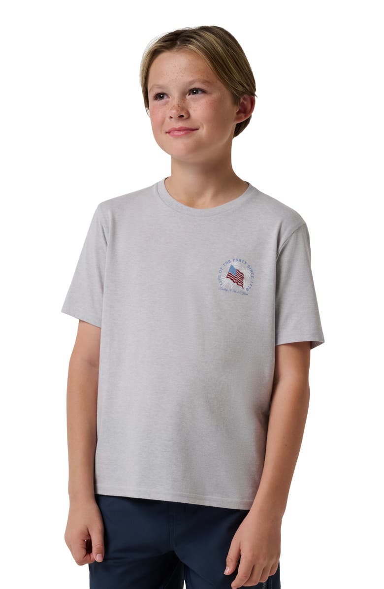 TravisMathew Kids' Big Two Five Graphic T-Shirt, Alternate, color, Heather Light Grey