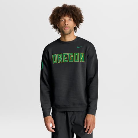 Men's Nike Black Oregon Ducks 2026 Sideline Club Sweatshirt