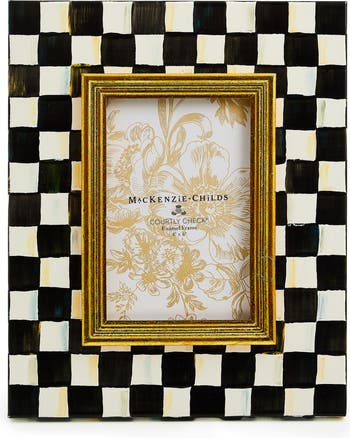 Courtly Check Enameled Steel 4 x 6-Inch Picture Frame