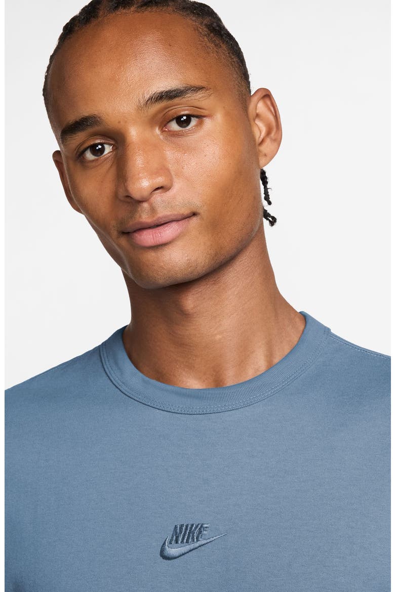 Sportswear Embroidered Swoosh Cotton T-Shirt, Alternate, color, WORK BLUE