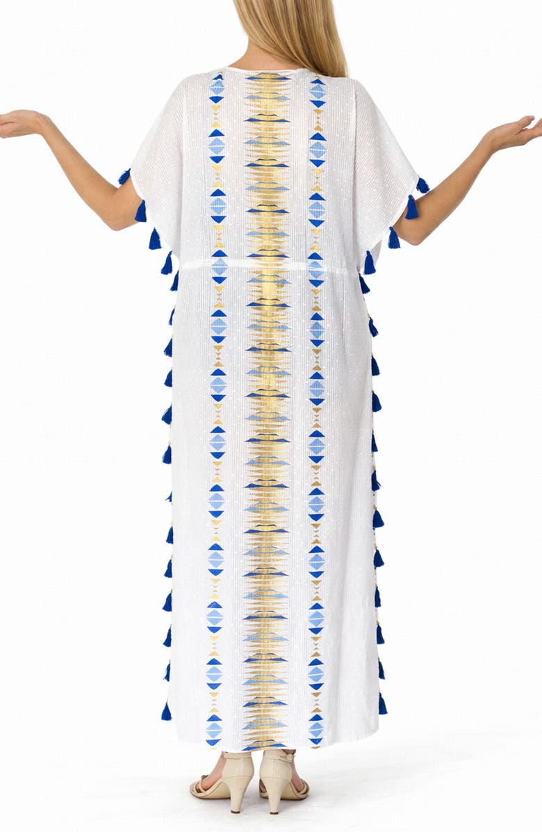 RANEES Long Caftan Cover-Up, Alternate, color, White