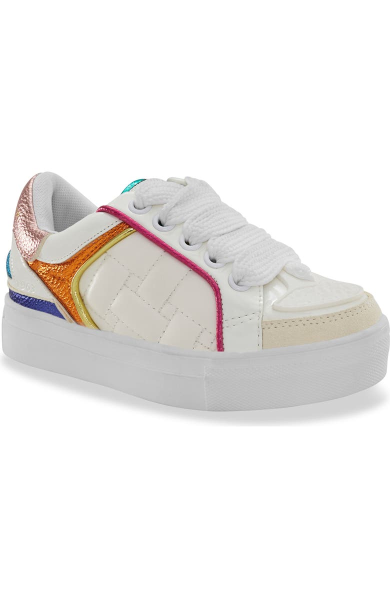 Kurt Geiger London Kids' Mini Southbank Sneaker, Main, color, White Multi