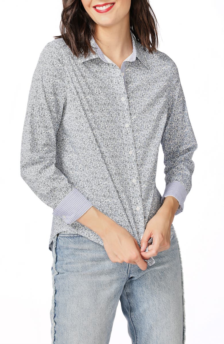 Court & Rowe Sweet Ditsy Fields Print Shirt, Alternate, color,